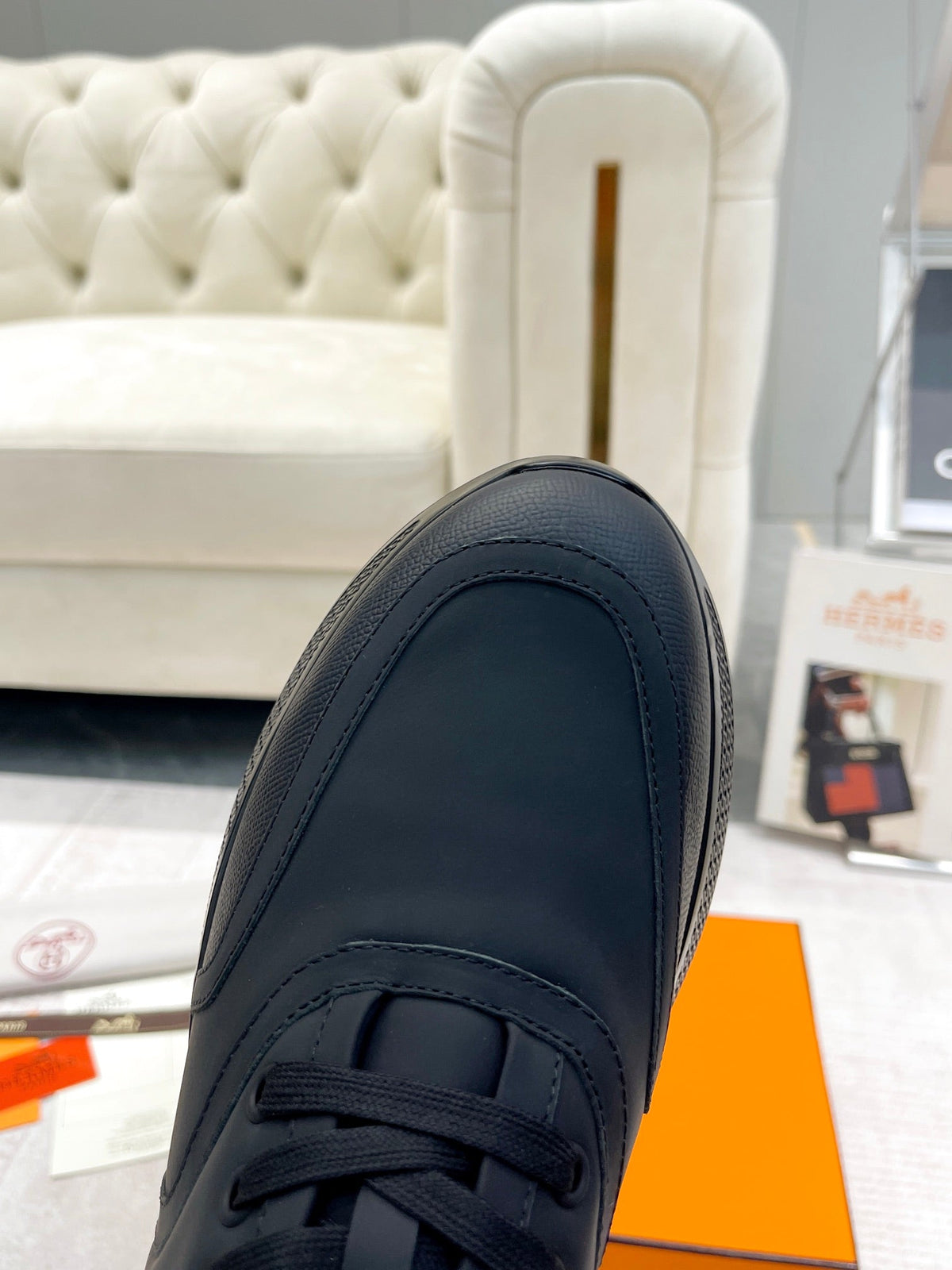 HM Giga Sneaker Black Calfskin 206281