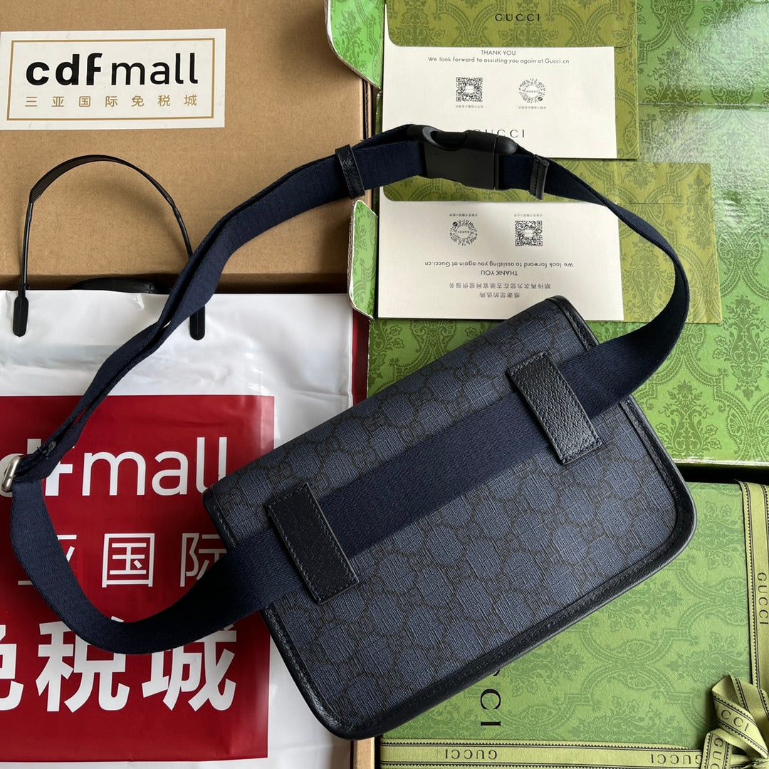 Gucci Waist Bag Blue Canvas 239996