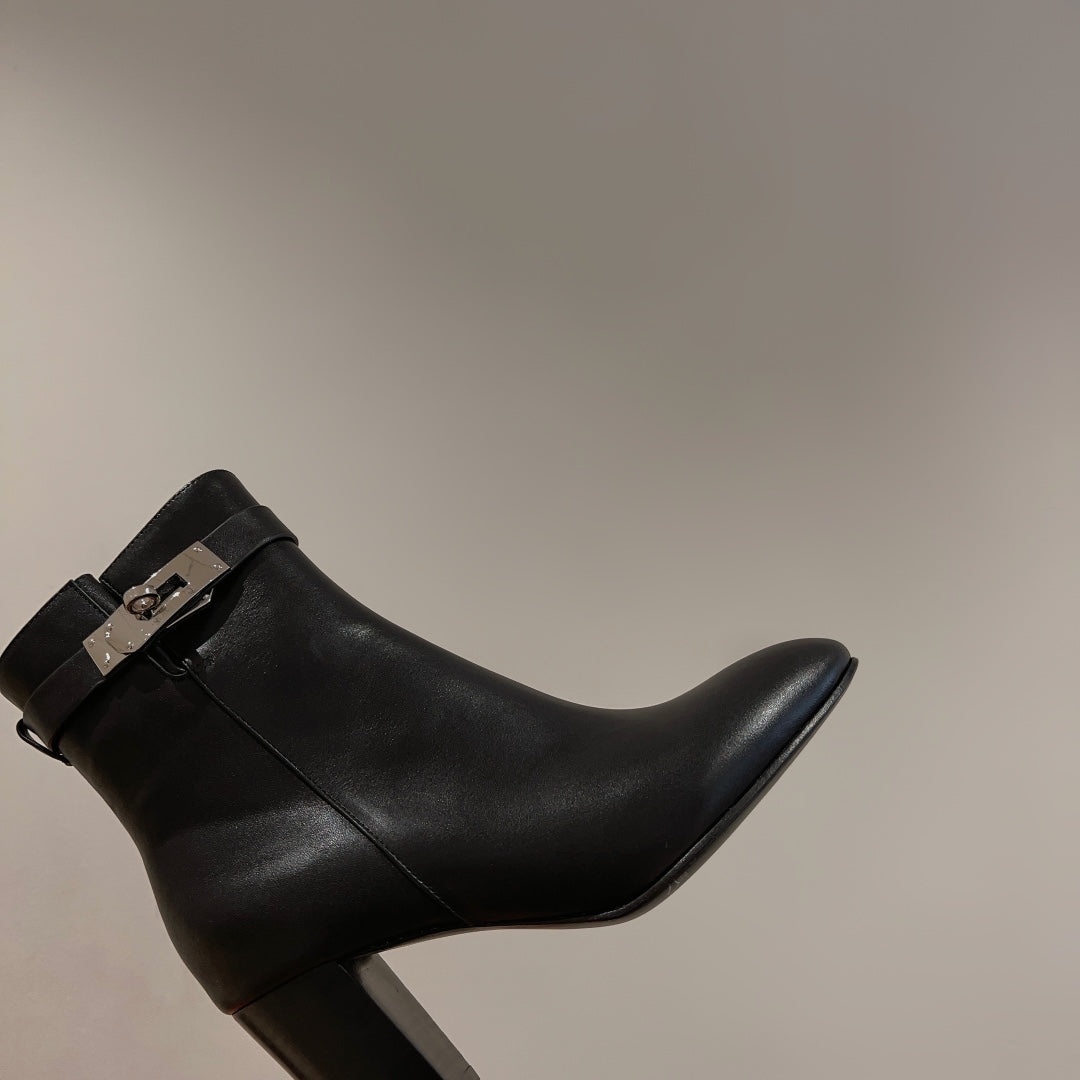 HM Saint Germain Ankle Boot Black Calfskin