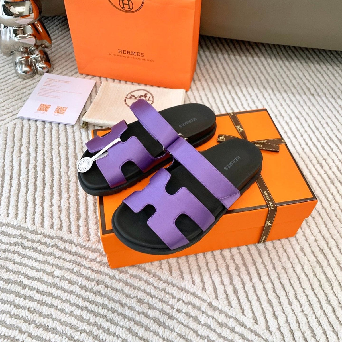 HM Chypre Sandal Purple Lambskin 963505