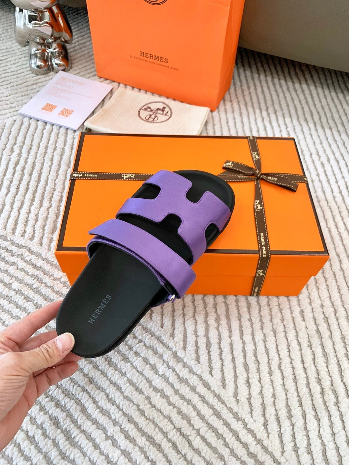 HM Chypre Sandal Purple Lambskin 963505