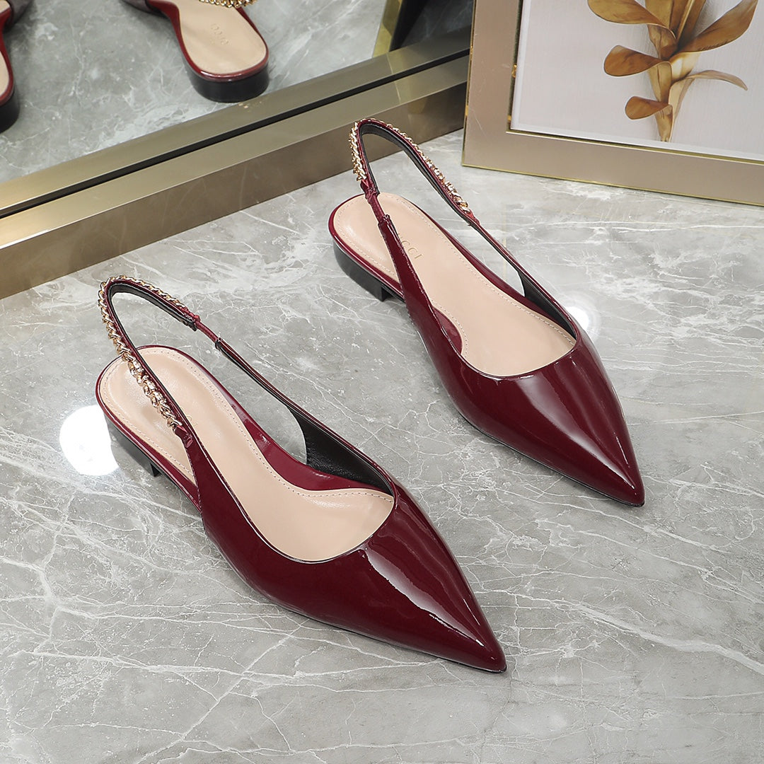 GG  Signoria Slingback Flat red wine