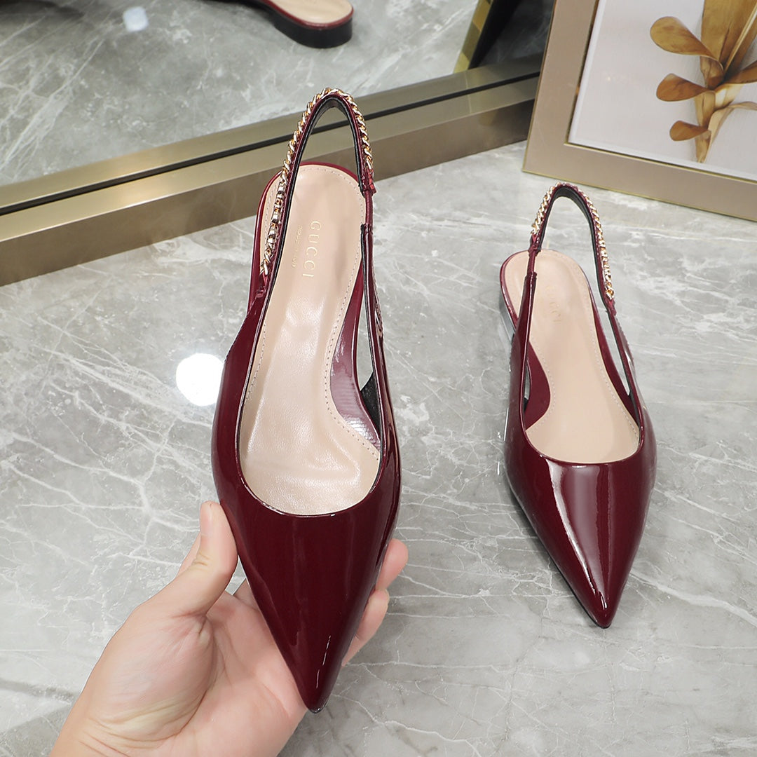 GG  Signoria Slingback Flat red wine