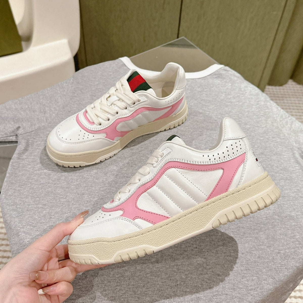 GG Retro sneakers WHite Pink