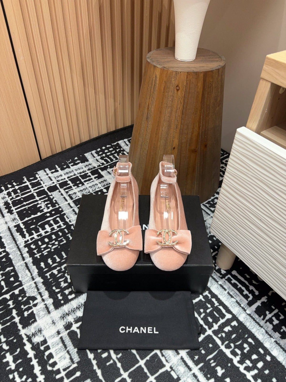 CC Mary Jane Pink Pastel Bow Tie Velvet And Lambskin