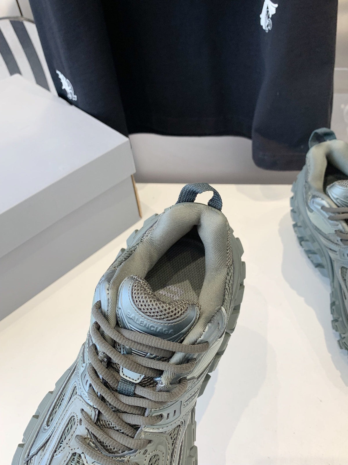 CHUNKY SNEAKERS IN MANTLE GRAY POLYURETHANE, POLYESTER AND NYLON