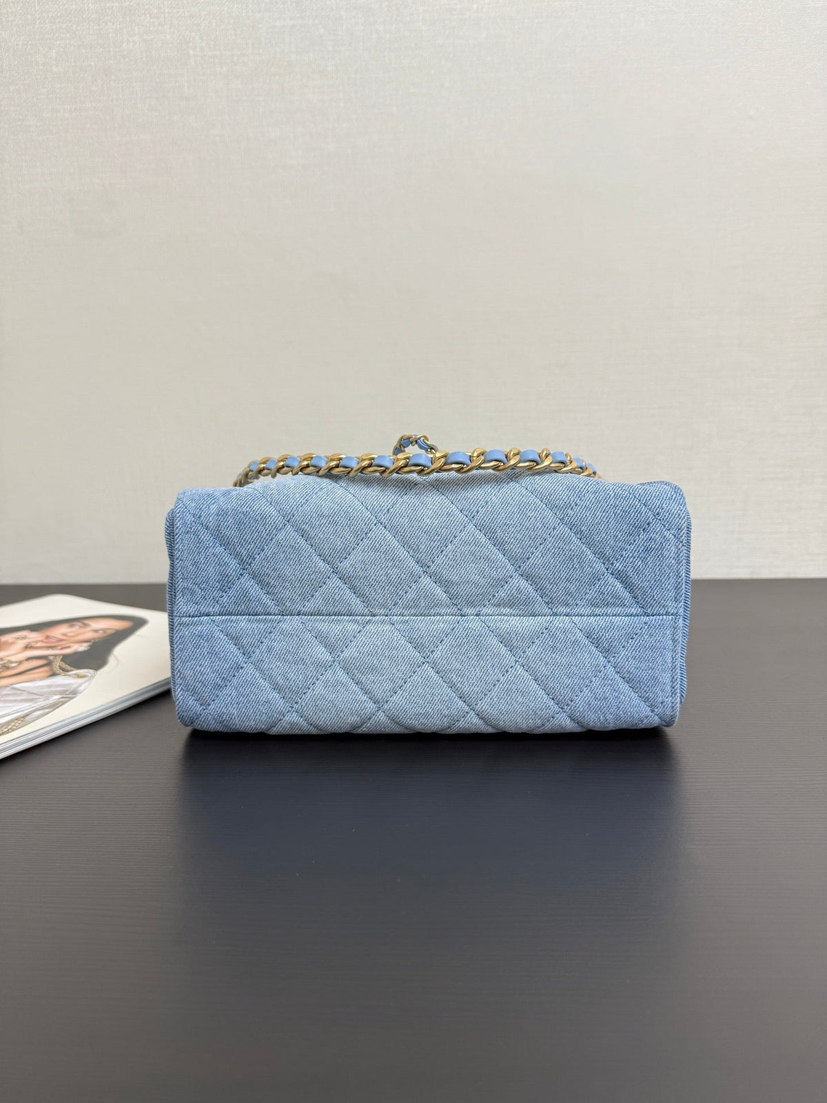 Chanel 25 Hobo Bag 22cm Blue Denim