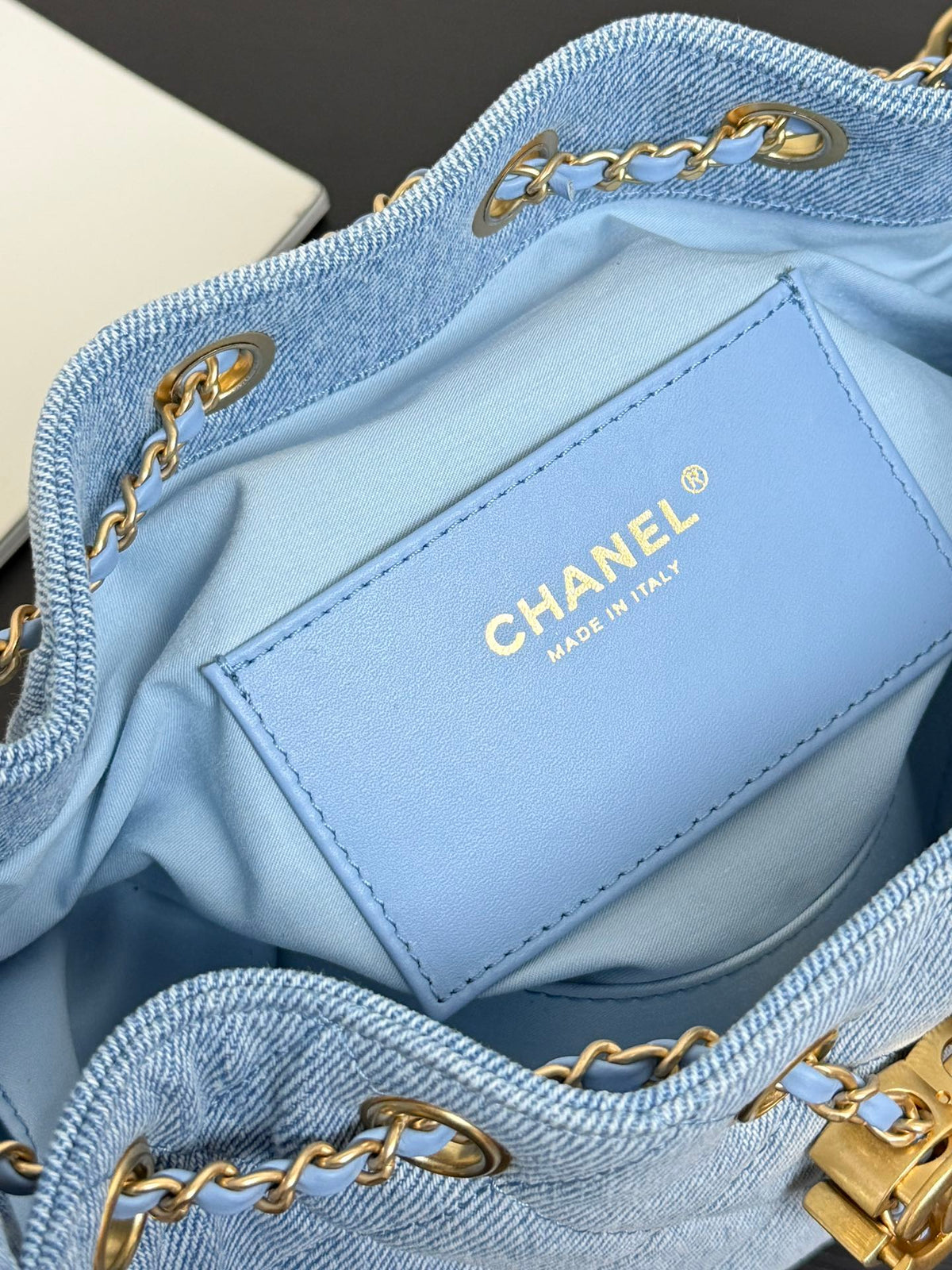 Chanel 25 Hobo Bag 22cm Blue Denim