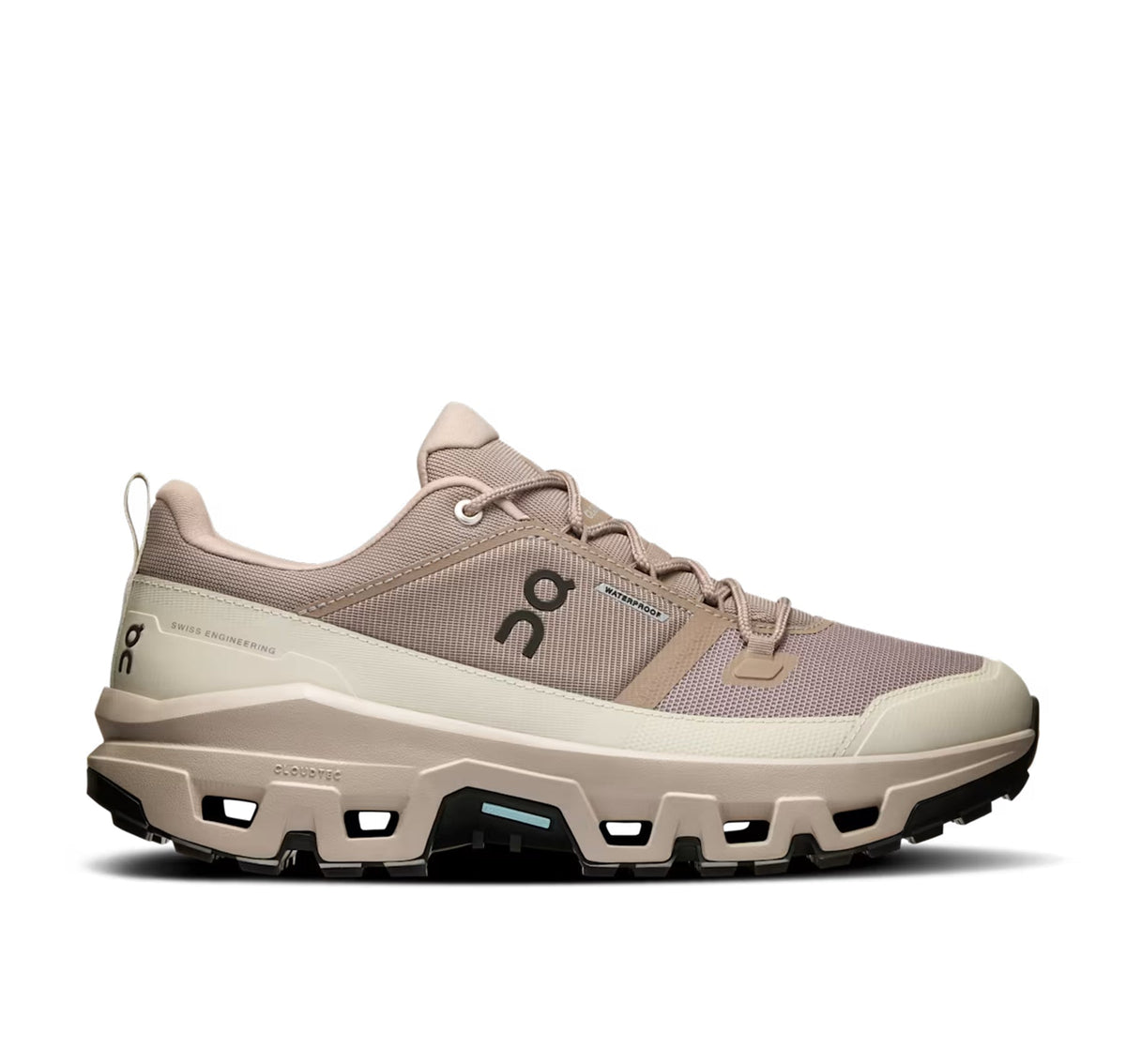 ON Men's Cloudrock Low Waterproof Cinder/Fog