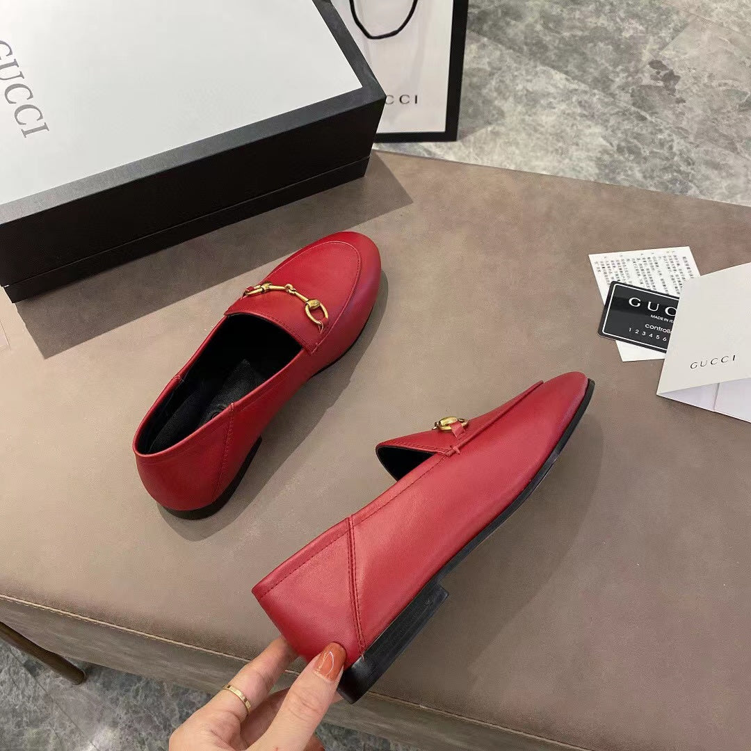 gg loafer dark red calfskin