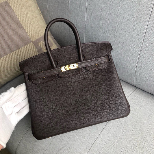 HM BIRKIN 25CM CAFE TOGO LEATHER GOLD HARDWARE