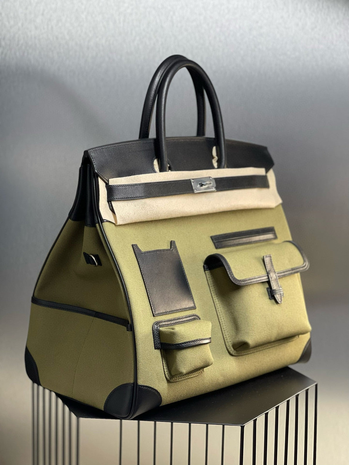 HM Birkin 40cm Hac Cargo Silver Hardware