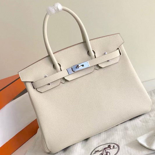 HM BIRKIN 35CM WHITE TOGO LEATHER SILVER HARDWARE