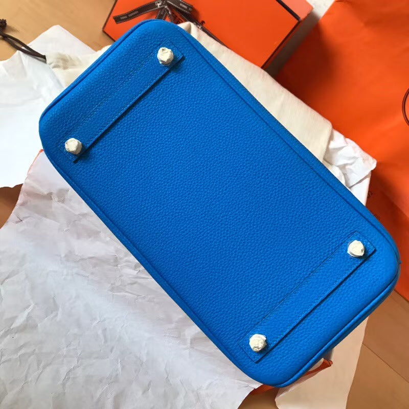 Hermes 2025 Birkin Bag 30cm Blue Leather