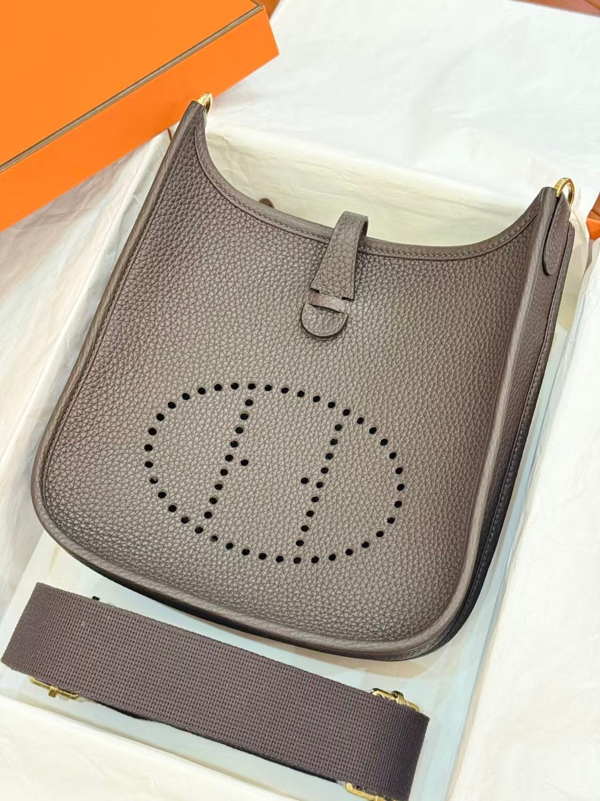 Hermes Mini Evelyne 23cm Togo Leather
