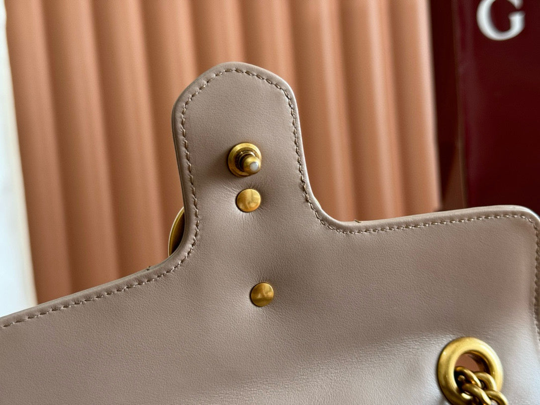 GC Marmont Matelassé Bag Nude Leather