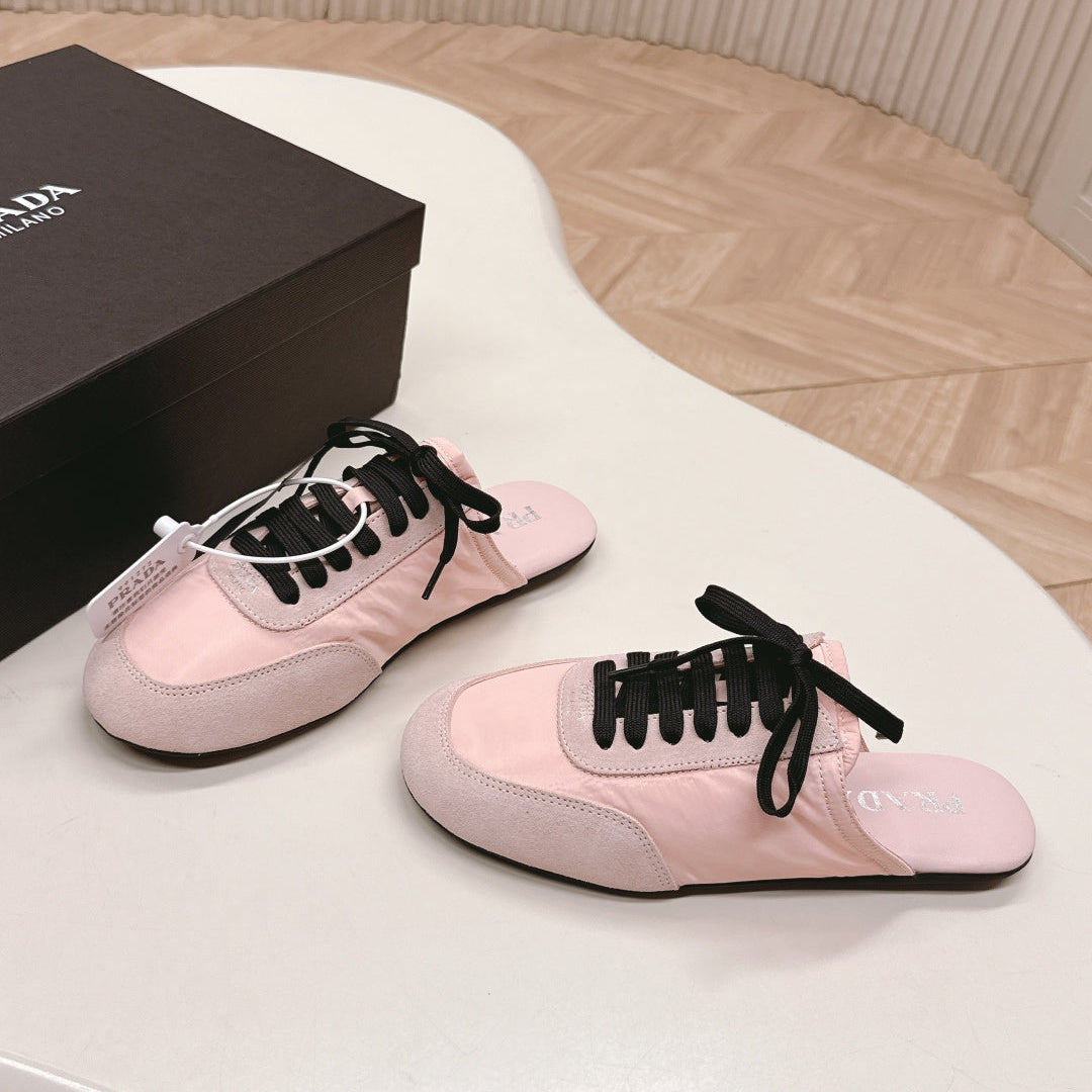 PRA 26S Mule Sneaker Light Pink Suede Canvas 600608