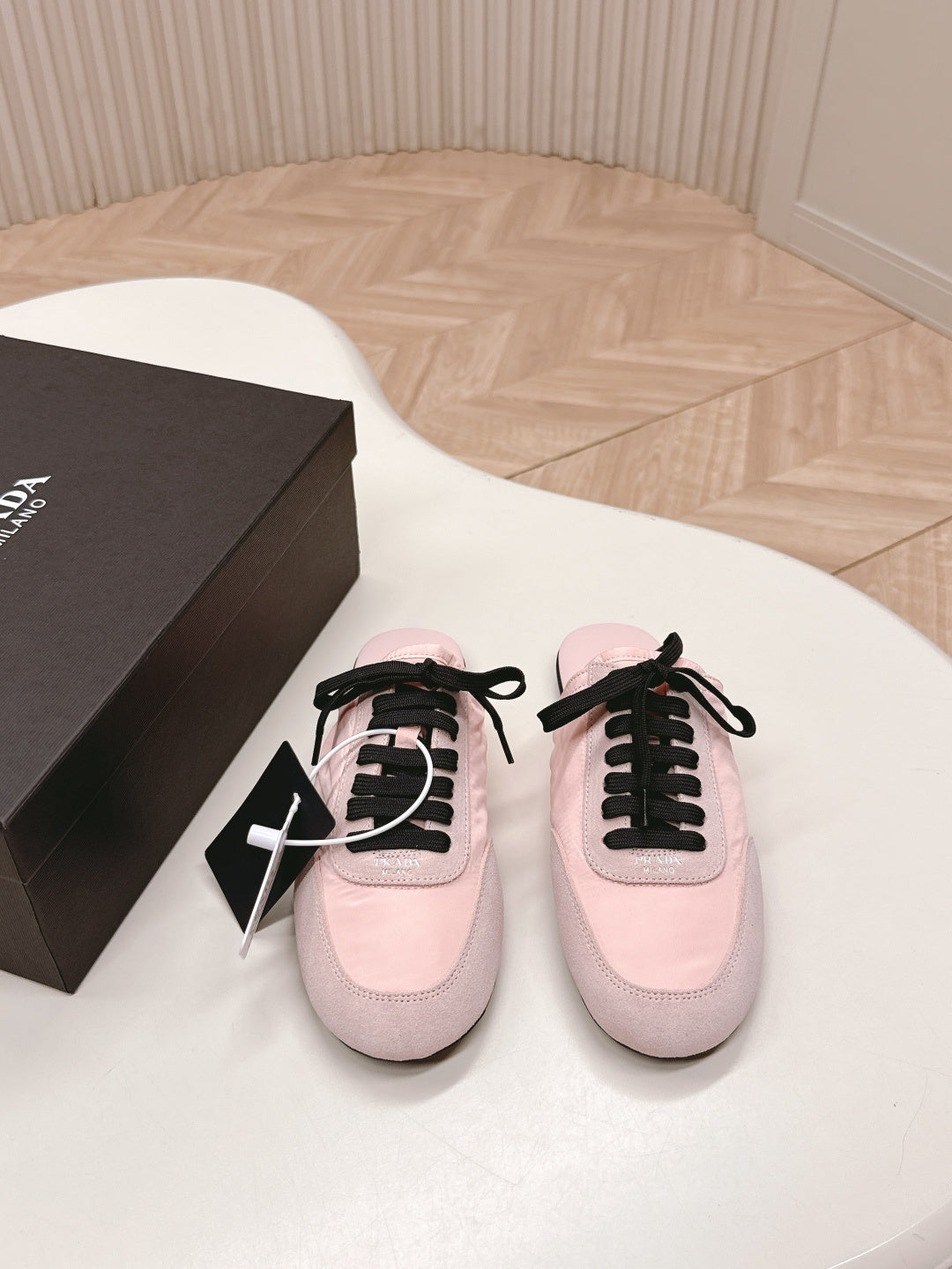 PRA 26S Mule Sneaker Light Pink Suede Canvas 600608