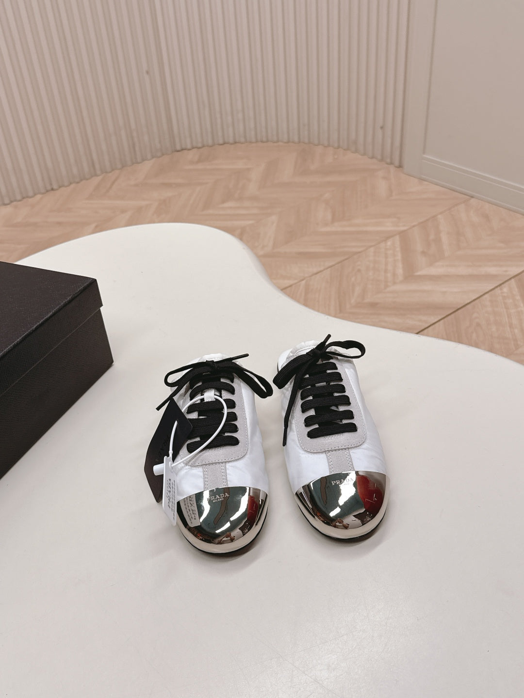 PRA 26S Mule Sneaker White Sliver Canvas 600623
