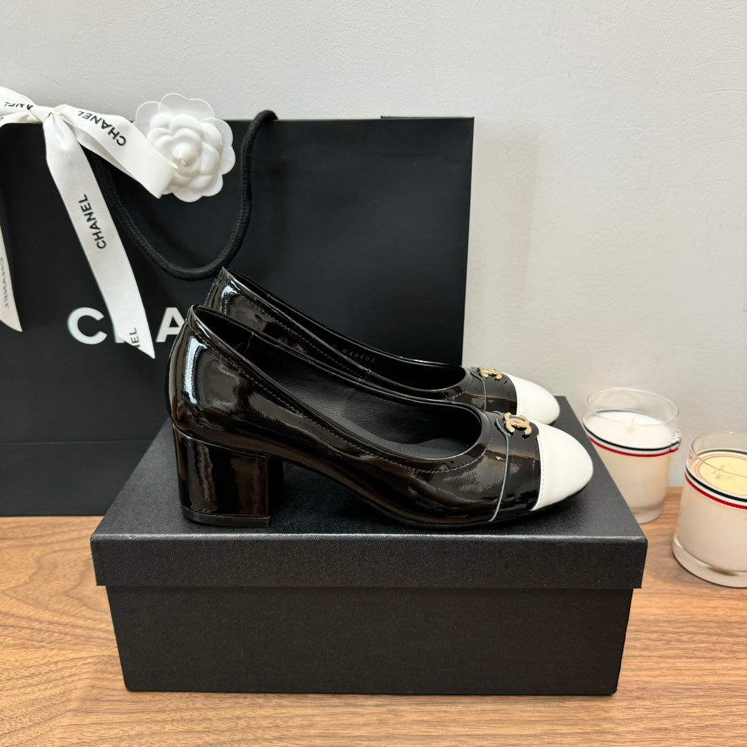 CC High Heels Black Lambskin