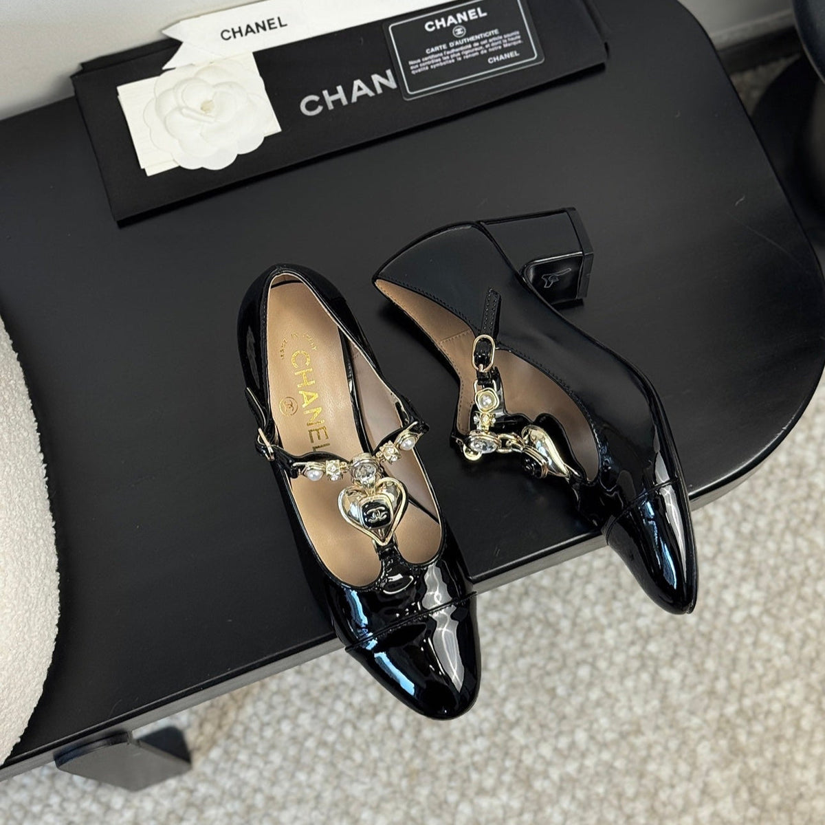 CC 25 Marry Jane Black Lambskin 329763