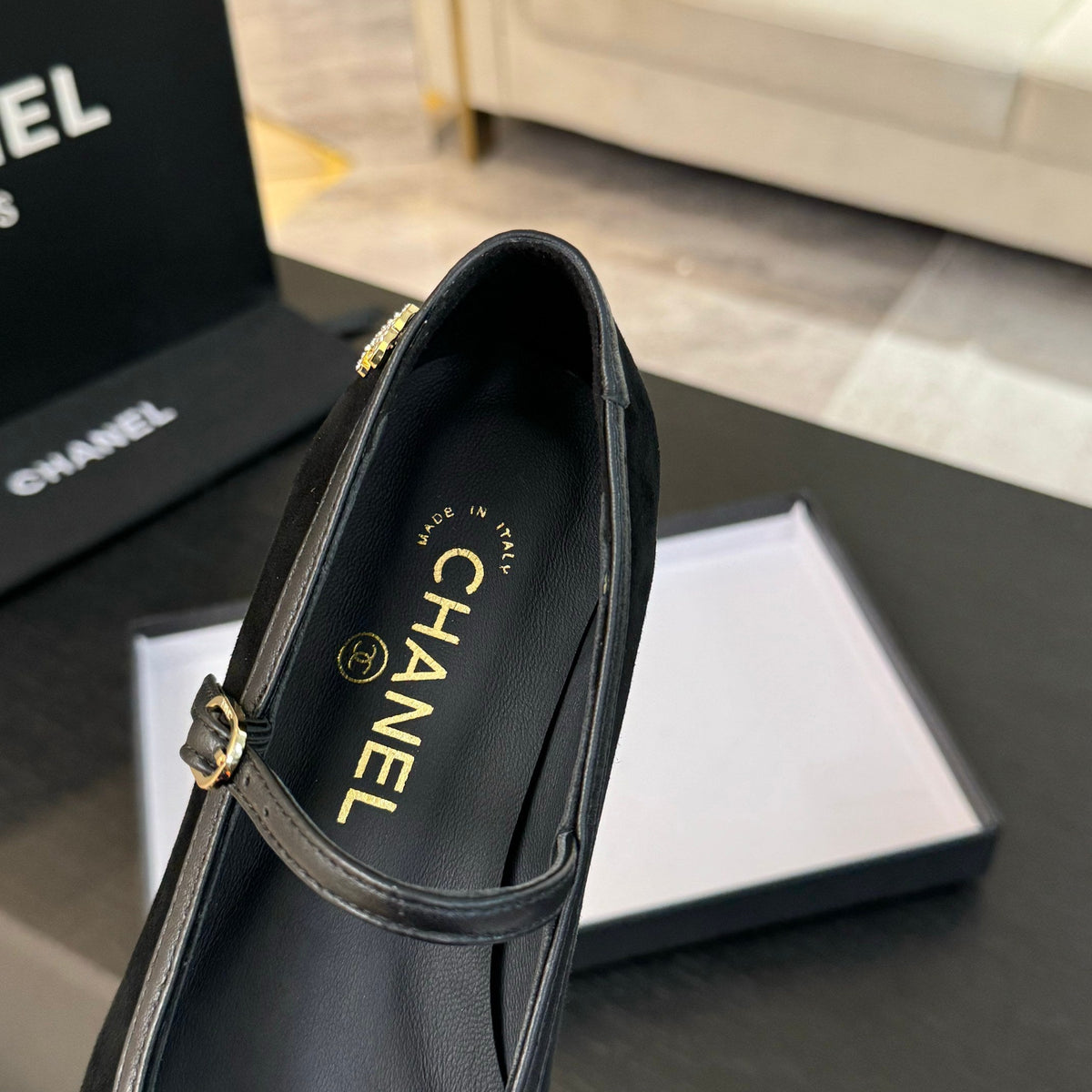 CC Mary Jane Black Suede