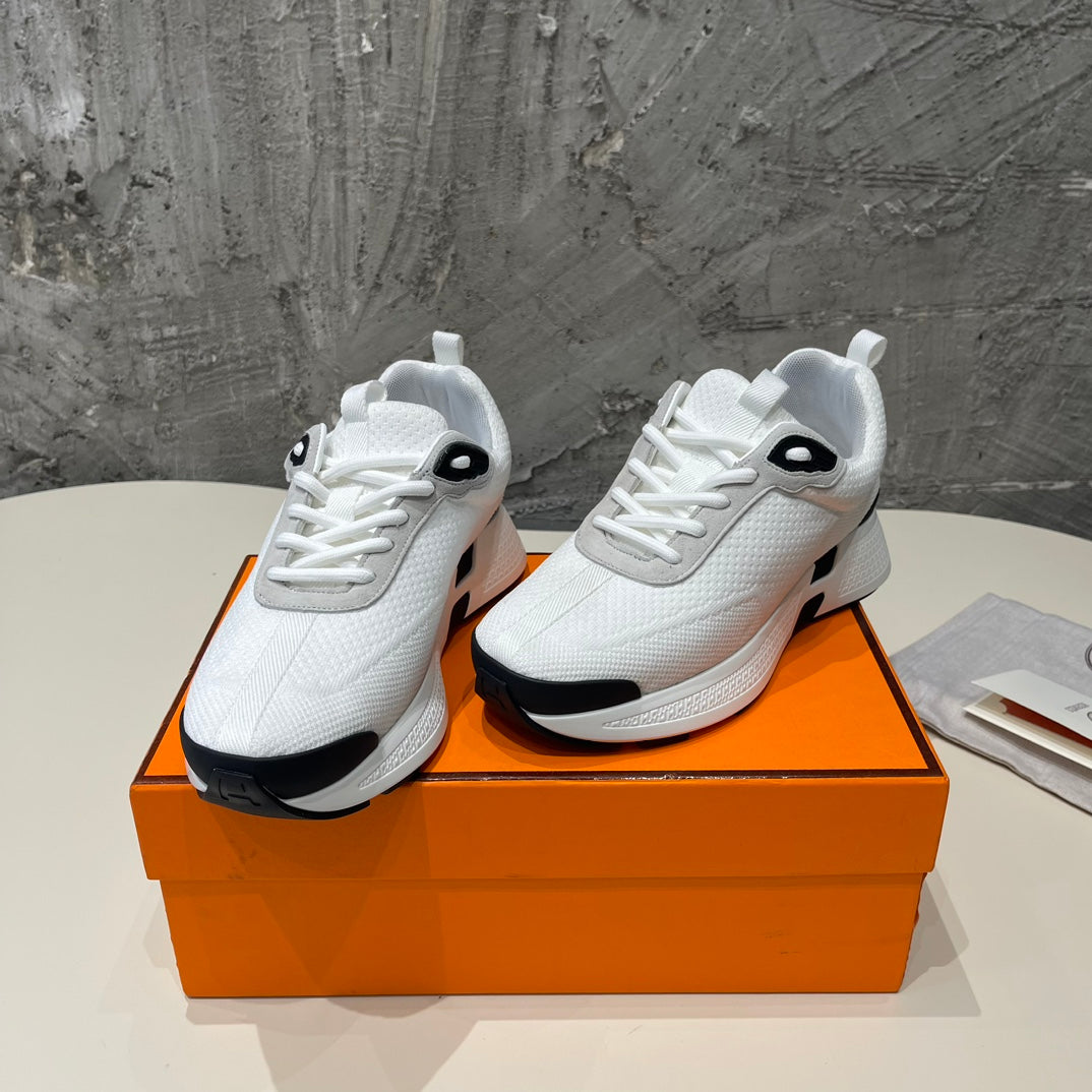 HEROS SNEAKERS WHITE MIX BLACK GOATSKIN