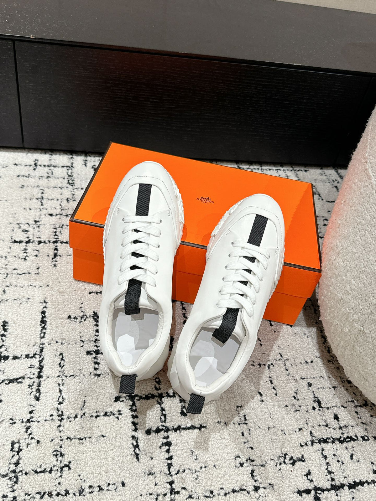 HM Jump Sneaker In White Cowhide 985305