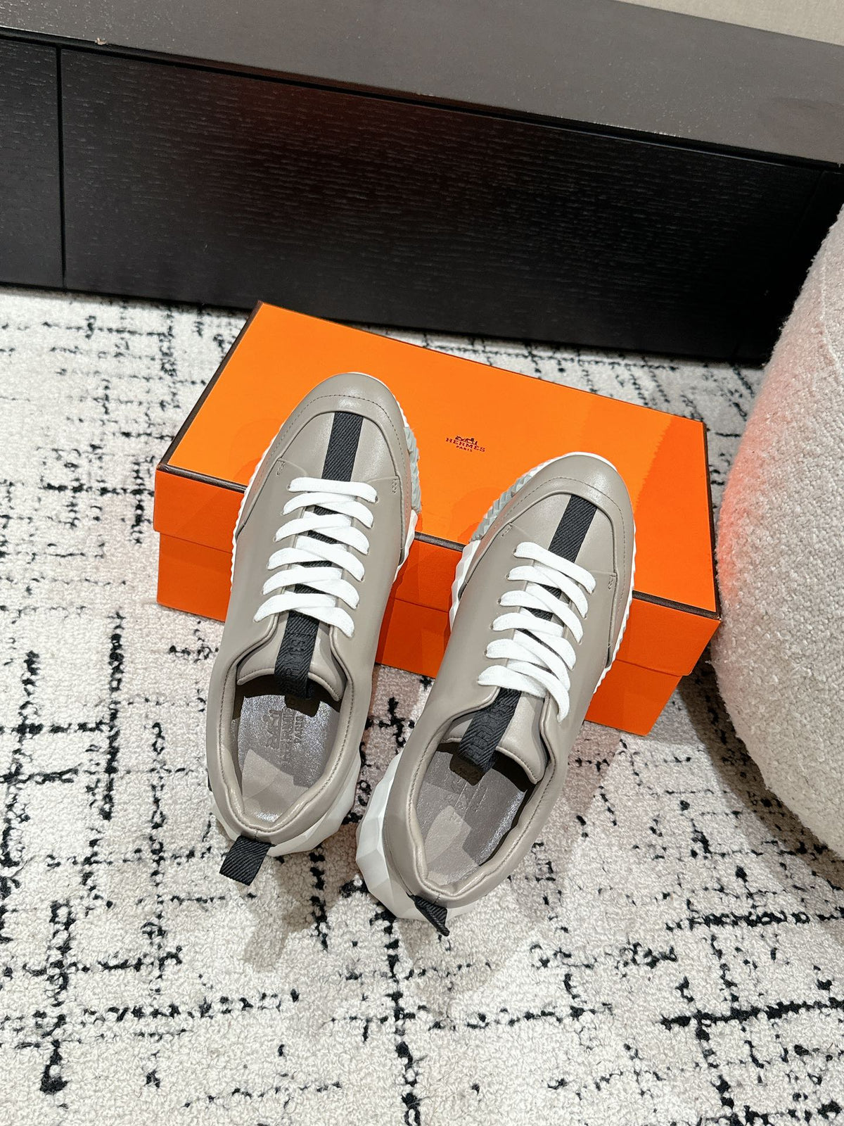 HM Jump Sneaker In Grey Cowhide 985307