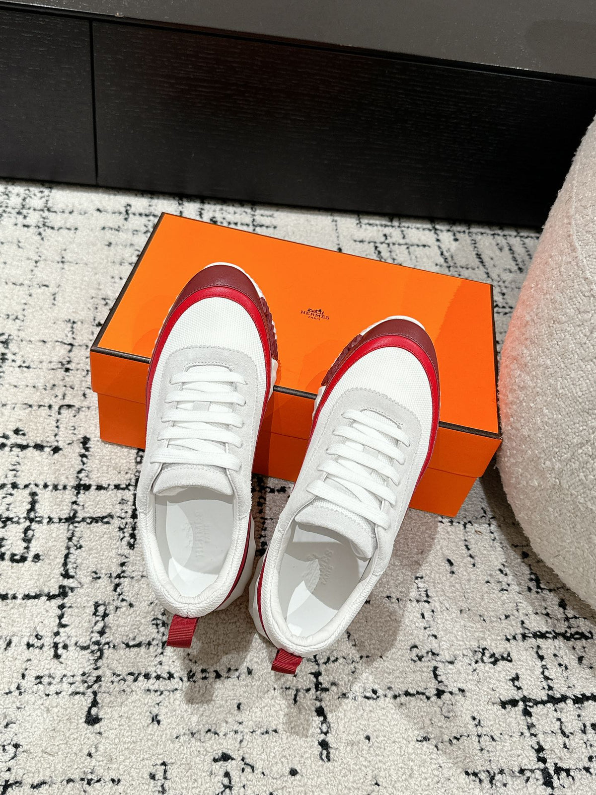 HM Sneaker In White Mesh Fabric 985317