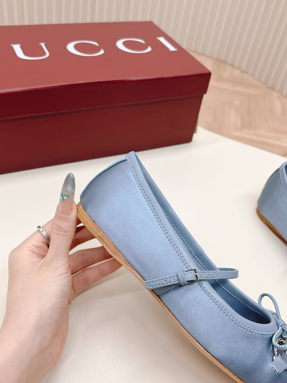 GG BALLET FLAT SKY SILK