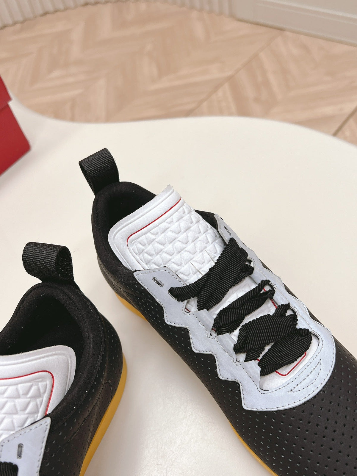 Chromathon Sneaker In Black Perforated Lambskin 104151