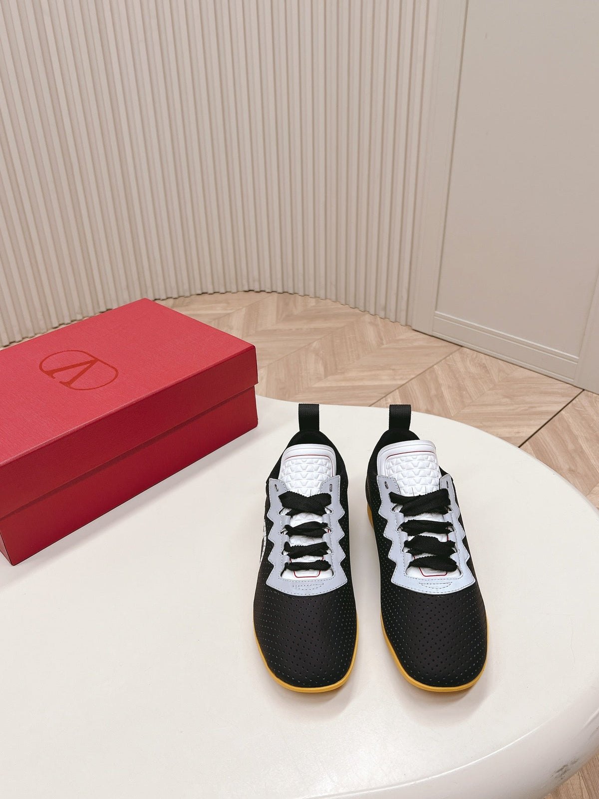 Chromathon Sneaker In Black Perforated Lambskin 104151