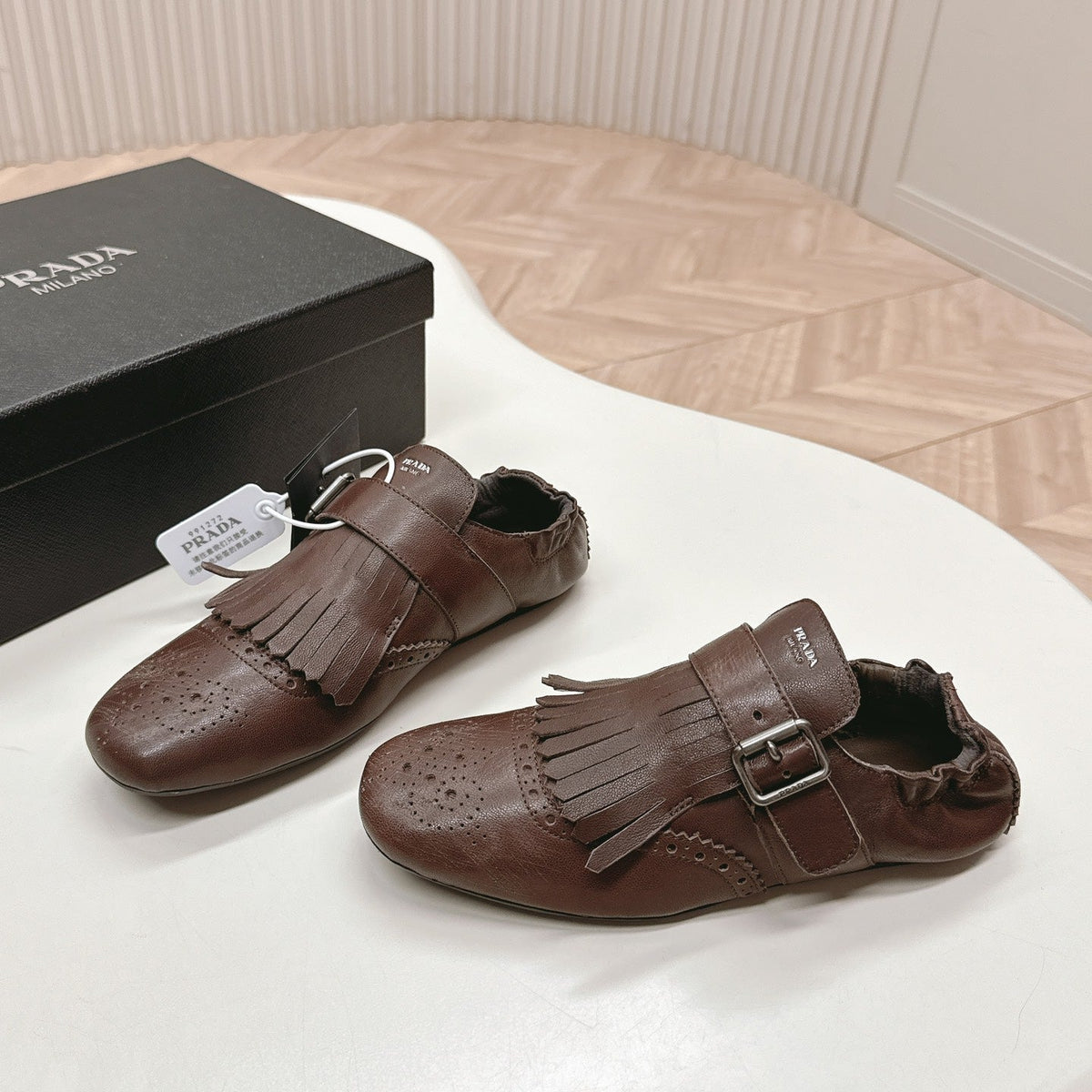 PRA 26S Ballet Flats Brown Calfskin 600589
