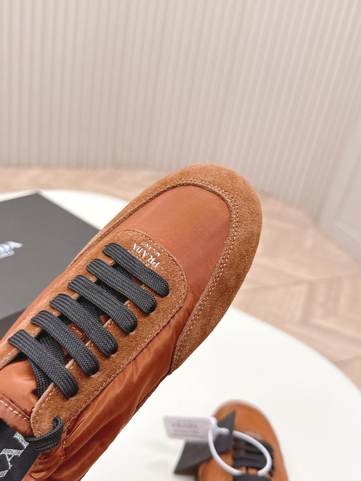PRA 26S Sneaker Camel Brown Suede Canvas 600605