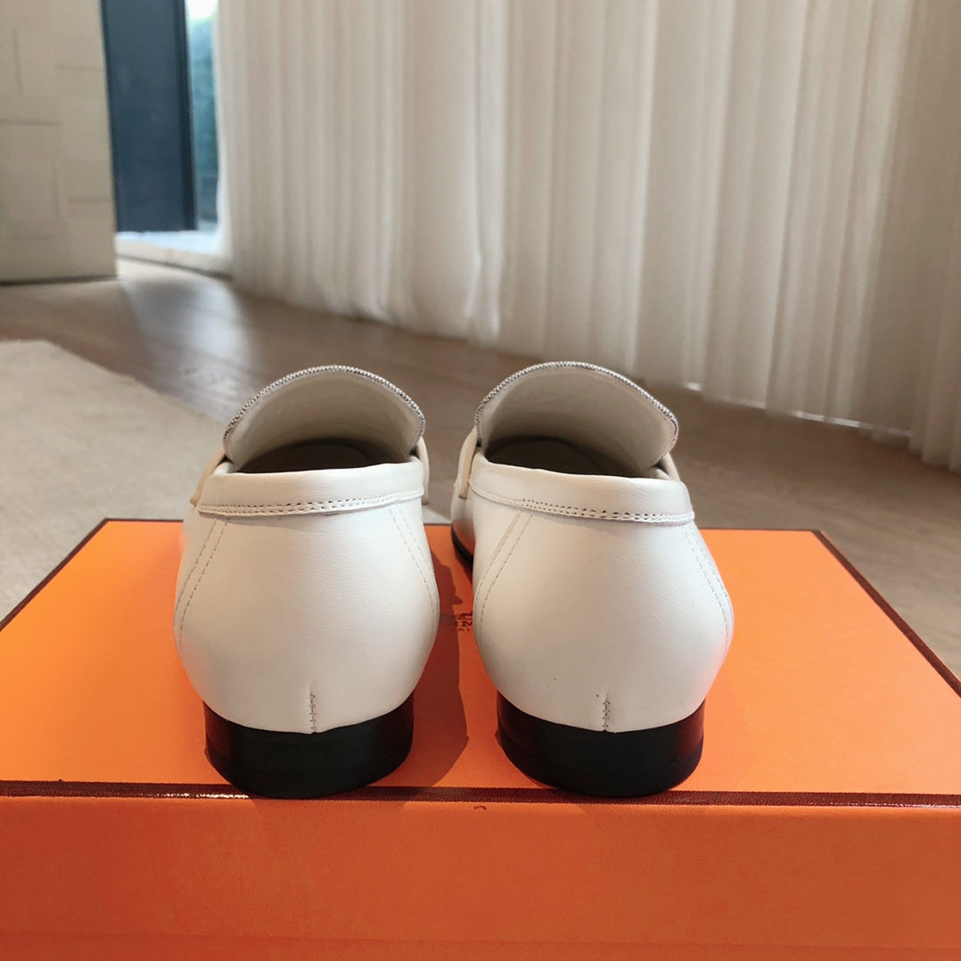 PARIS LOAFER WHITE MIX LIGHT GRAY CALFSKIN
