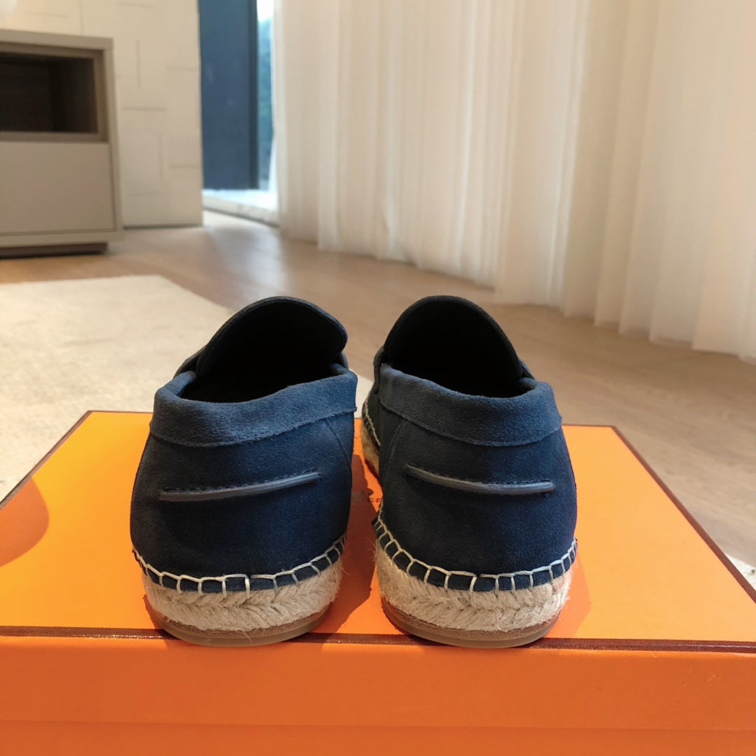 HM Trip Espadrille Marine Blue Suede