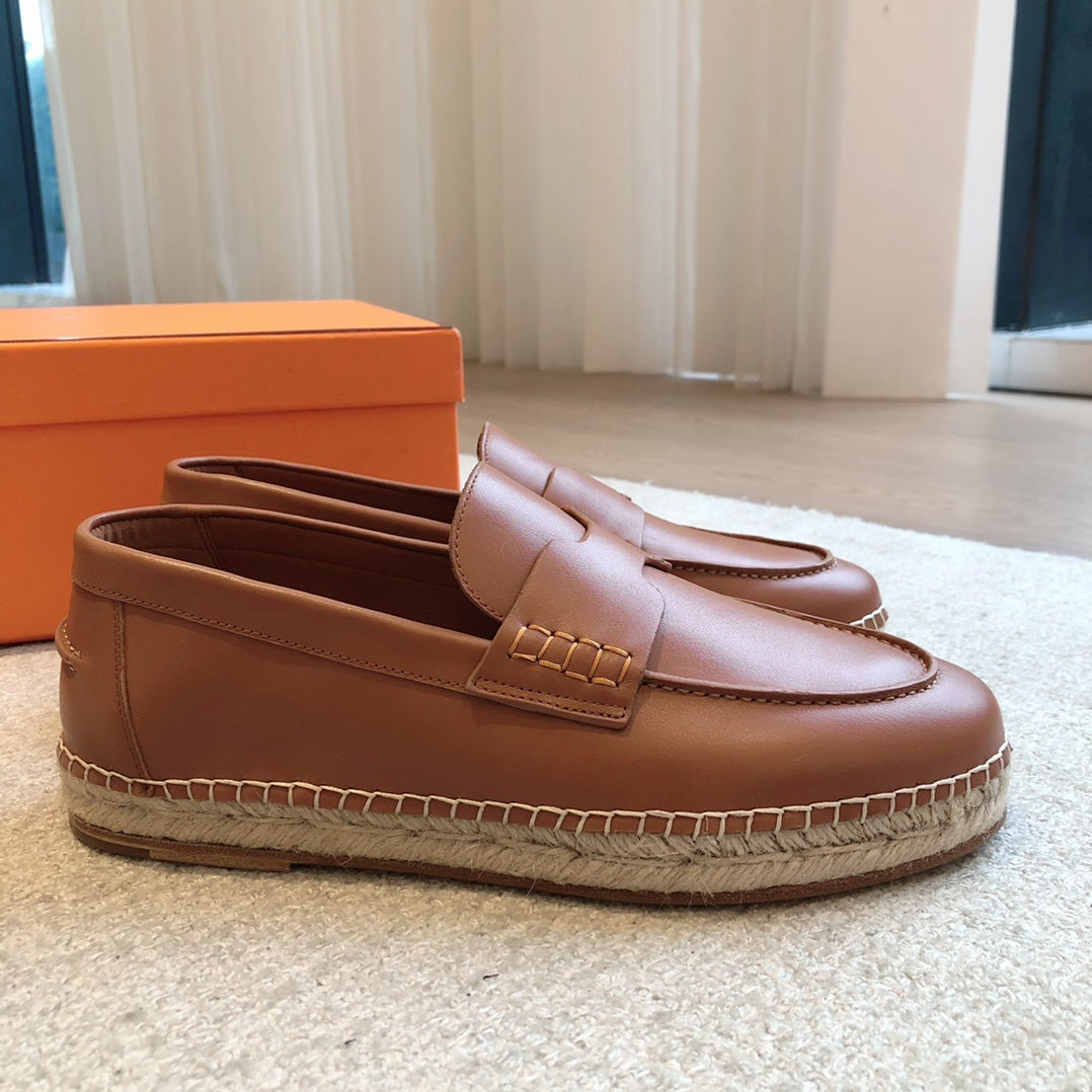 HM Trip Espadrille Brown Calfskin