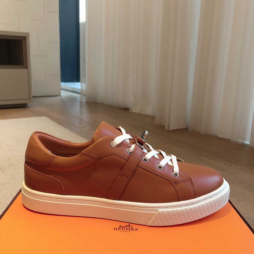 HM Day Sneaker Brown Mix White Lambskin 970888