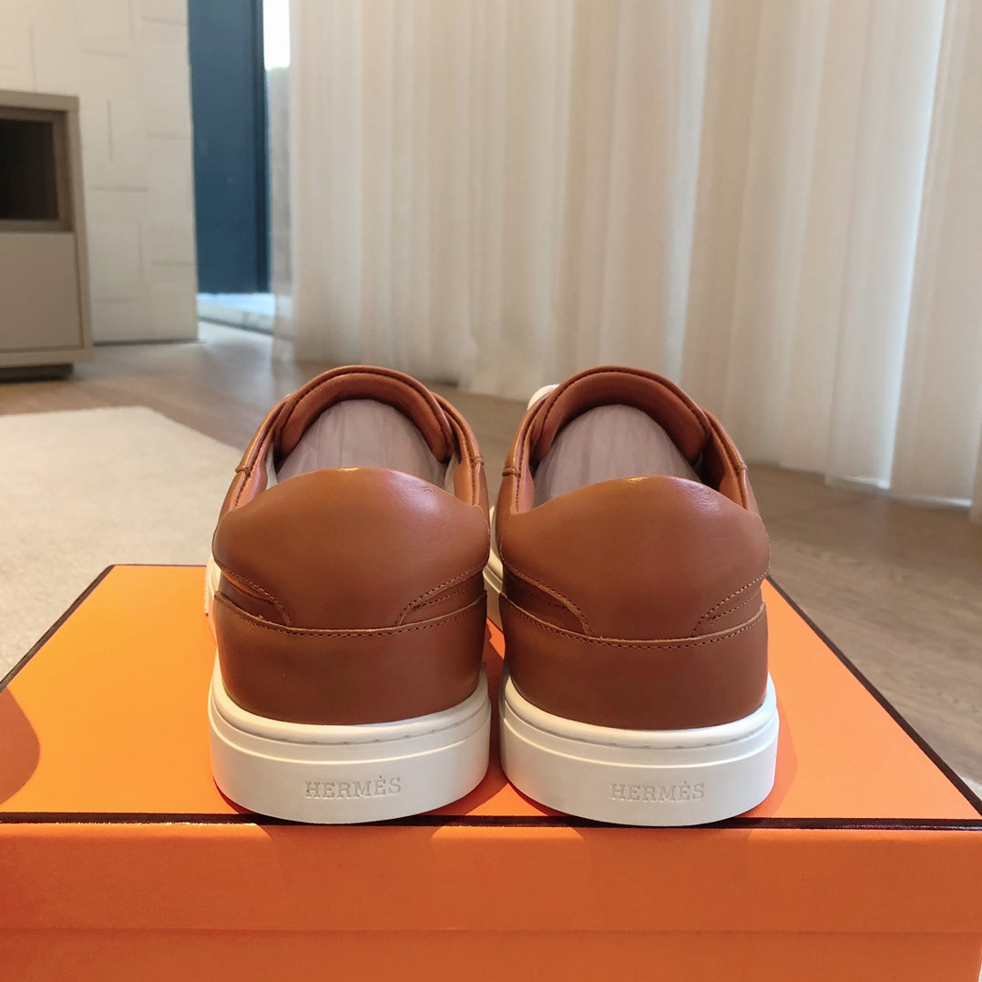 HM Day Sneaker Brown Mix White Lambskin 970888