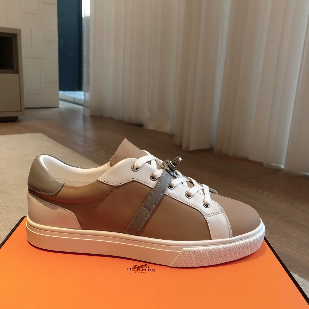 HM Day Sneaker White Mix Brown Lambskin 970889
