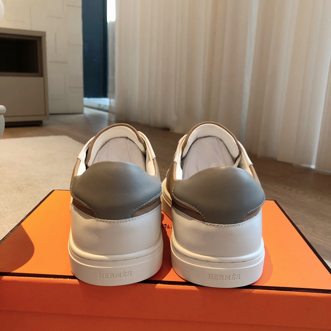 HM Day Sneaker White Mix Brown Lambskin 970889