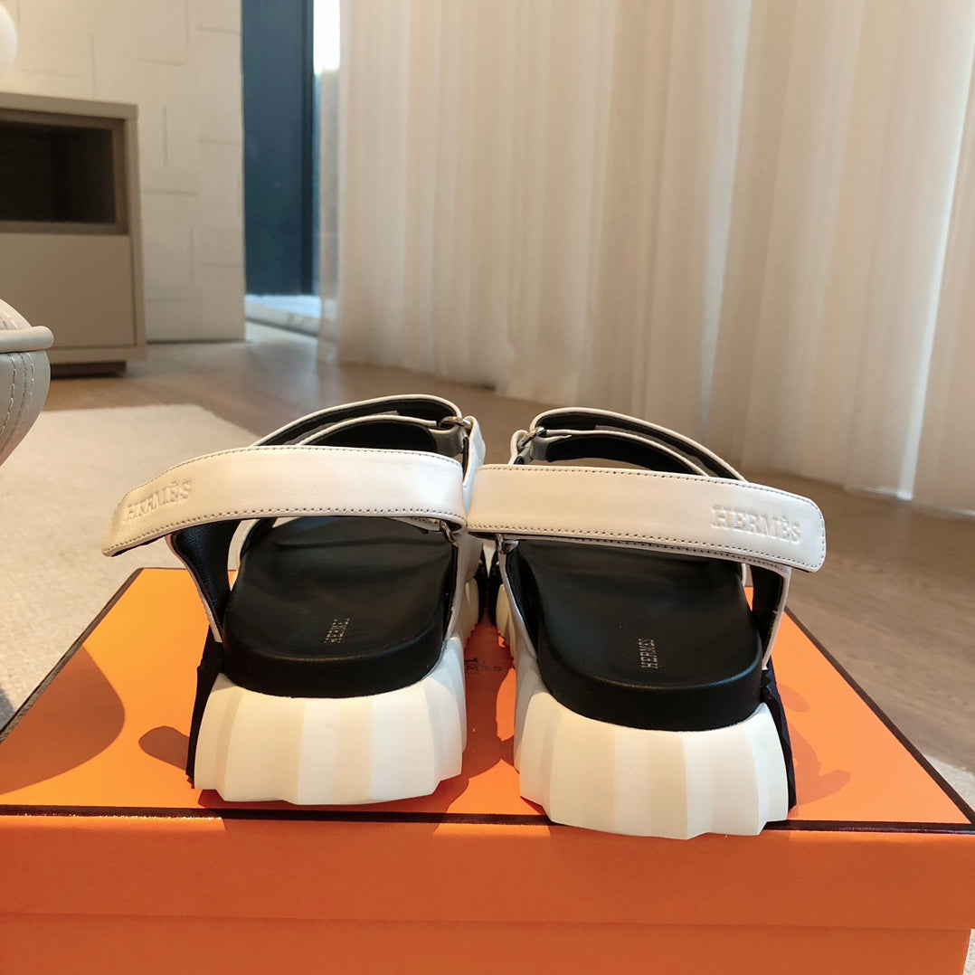 HM Junior Sandal White Mix Black Lambskin 970903