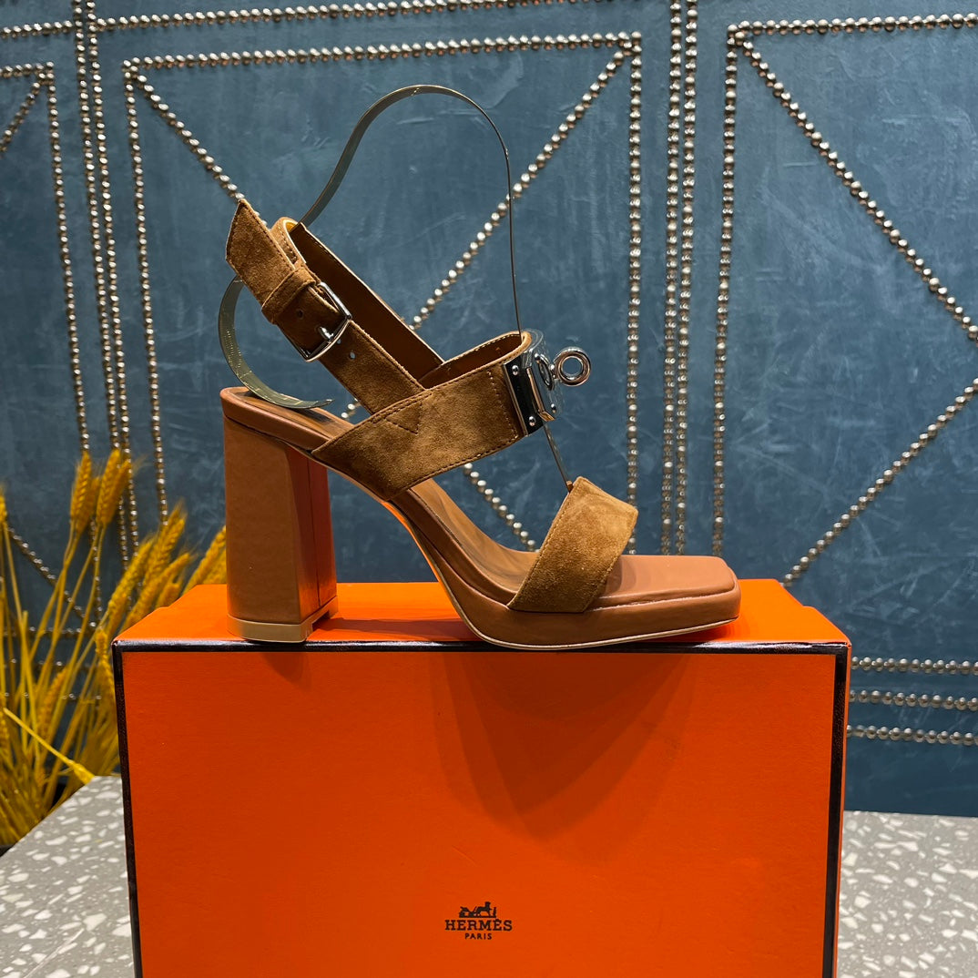 ILONA SANDAL 95 CARAMEL SUEDE