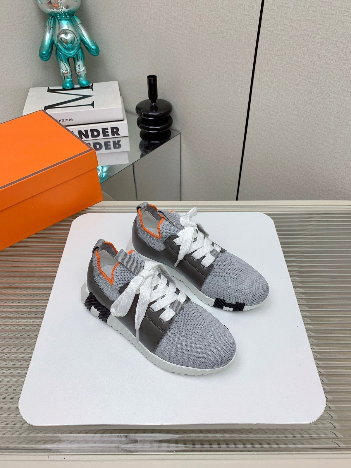 HM Depart Slip-on Sneaker In Grey Woven Fabric 106338