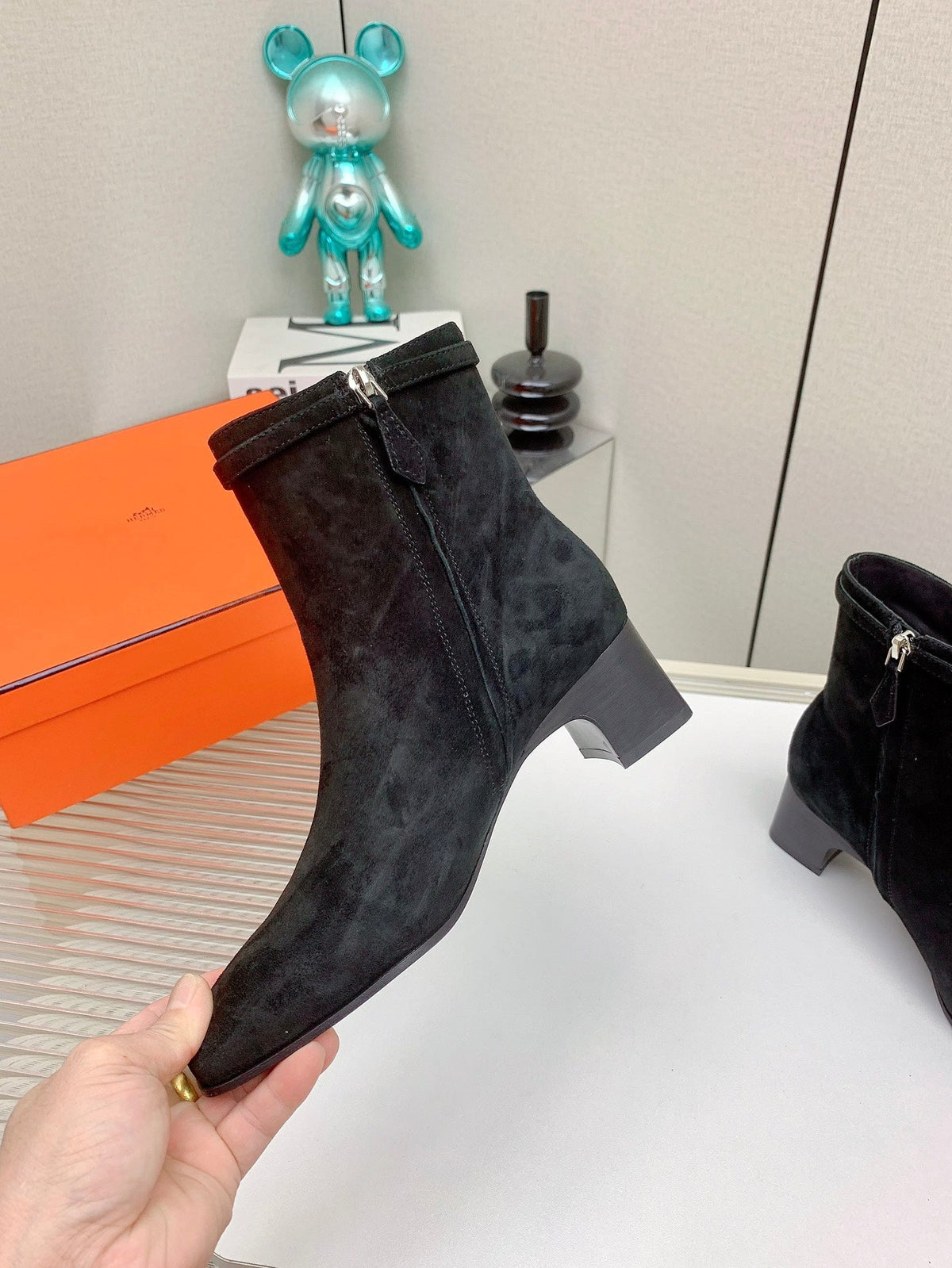 HM Hommage Ankle Boot Black Suede 971355