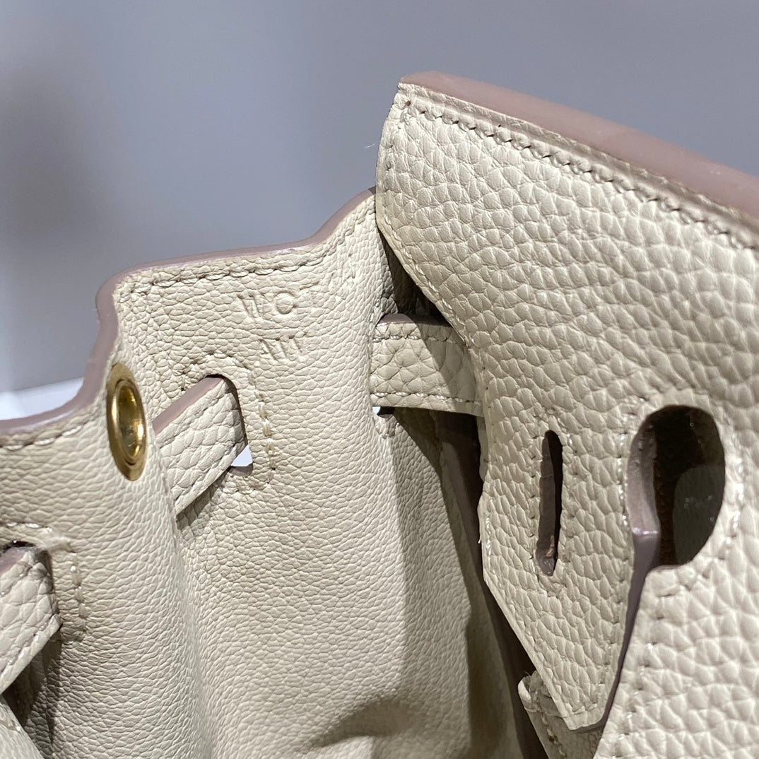 HM Birkin 20cm Craie Togo Leather Gold Hardware