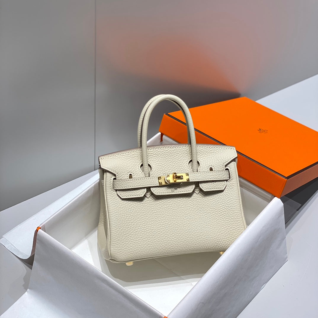 HM Birkin 20cm Craie Togo Leather Gold Hardware