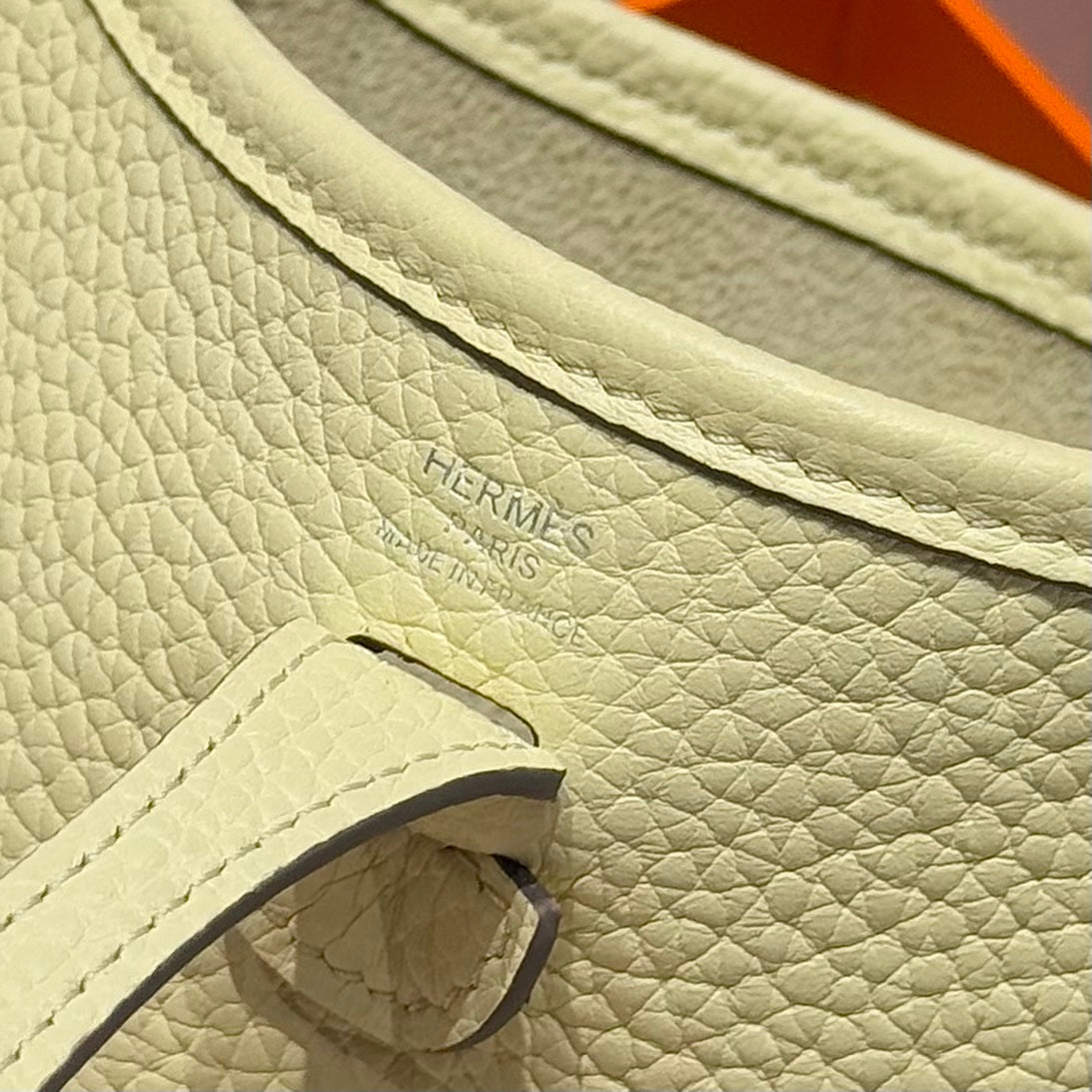Hermes Evelyn 18 Bag Milton Yellow Epsom Leather 255527