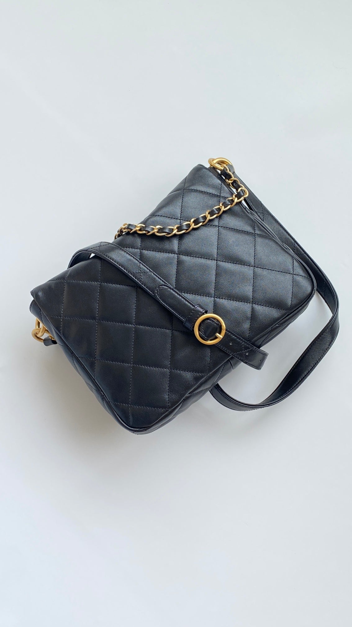 Chanel 25 Hobo Bag Black Lambskin